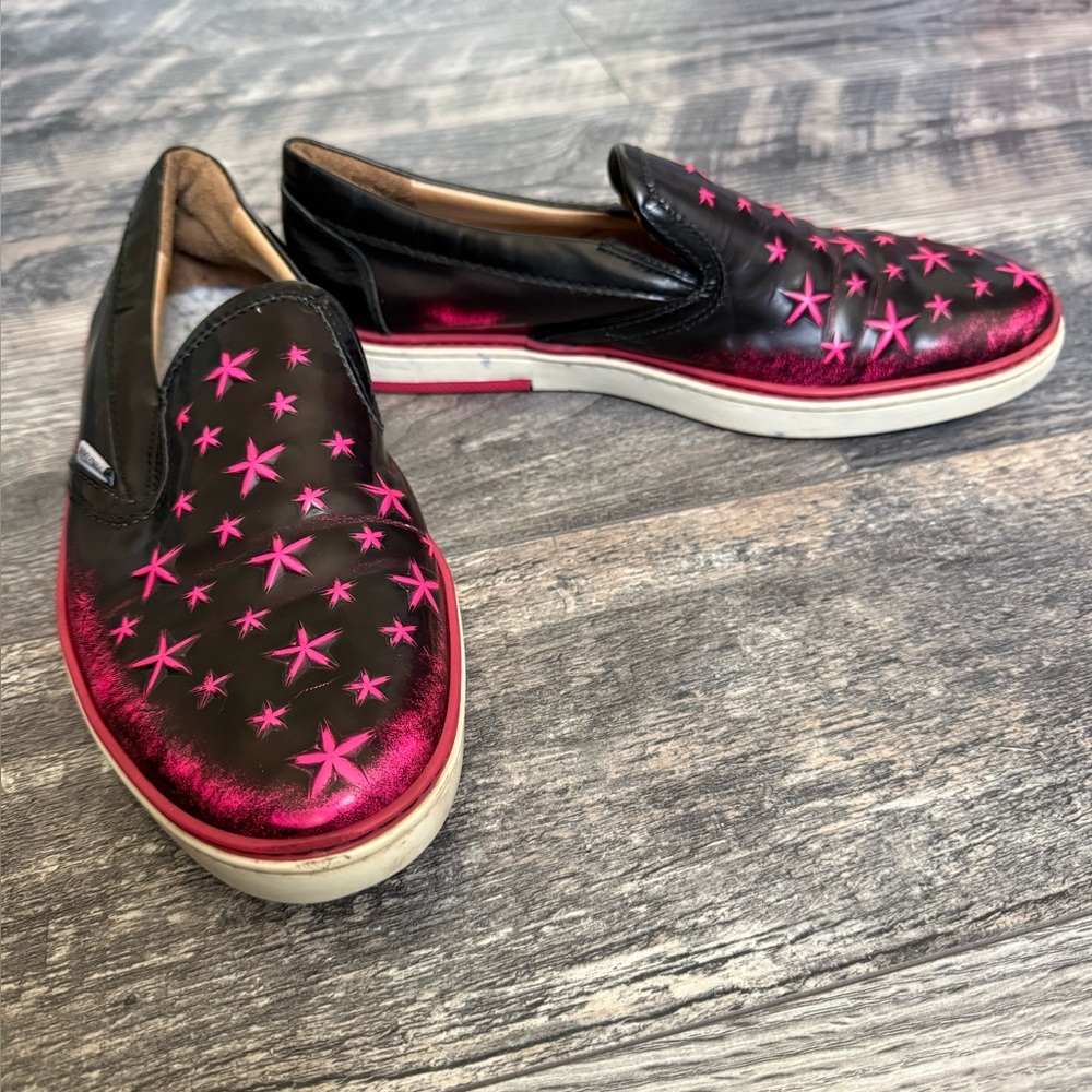 Jimmy Choo Pink Star Men's Slip-On Shoes - Picture 3 of 12